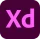 Logo van Adobe XD met de letters Xd in felroze op een donkere achtergrond, gestileerd en modern.